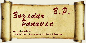 Božidar Panović vizit kartica